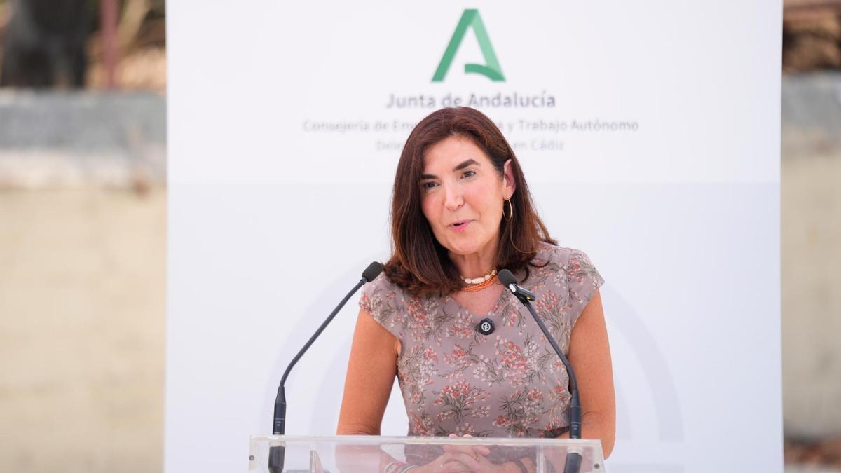 Rocío Blanco, hoy en un acto en Jerez de la Frontera (Cádiz)