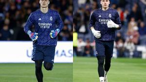 Kepa Arrizabalaga y Andriy Lunin, los dos porteros del Real Madrid que se disputan la titularidad.