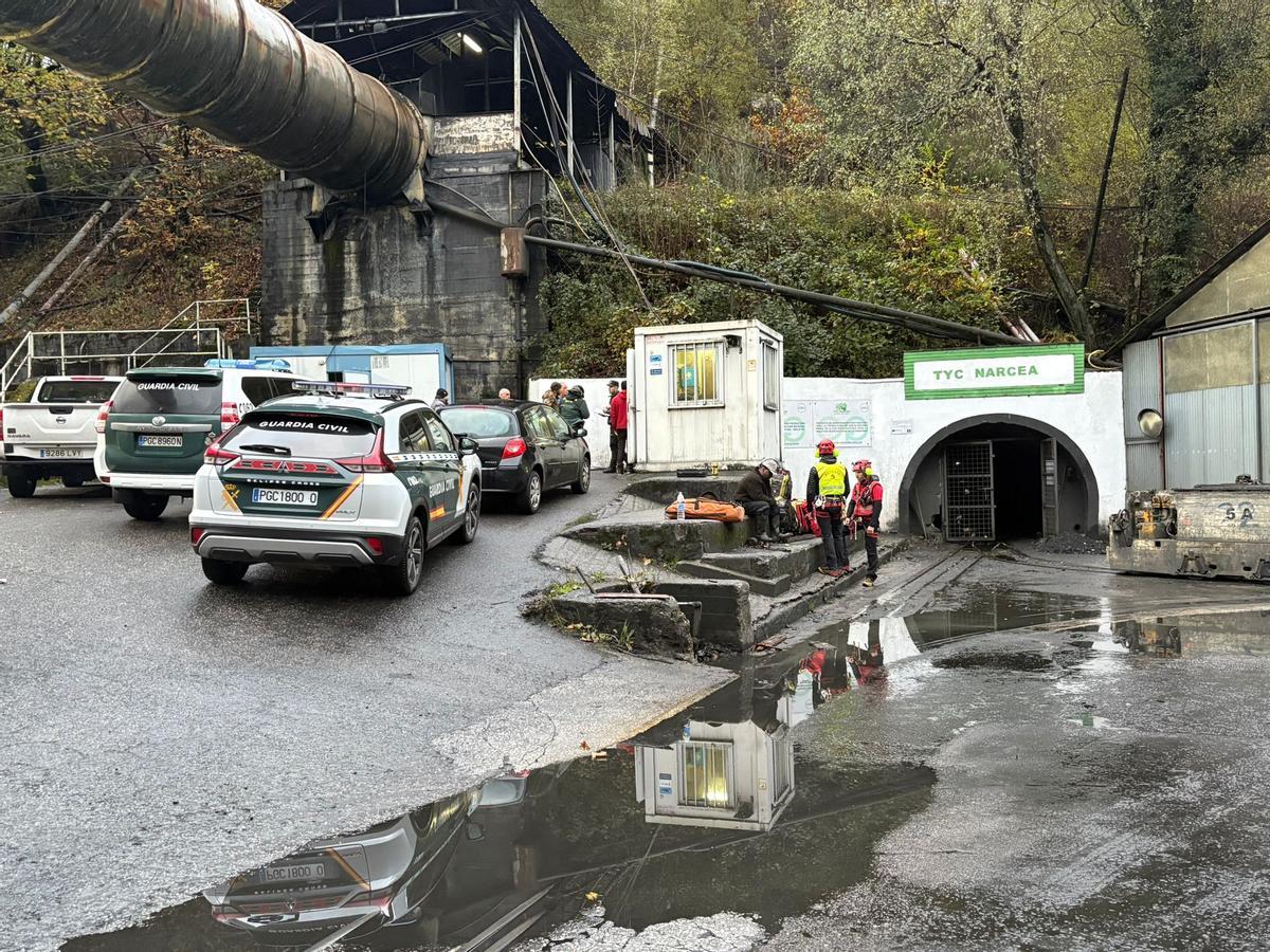 Accidente en Cangas del Narcea el pasado noviembre.