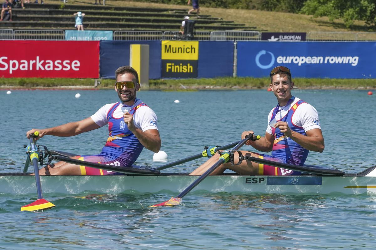 El doble scull masculino de Rodrigo Conde y Aleix García.