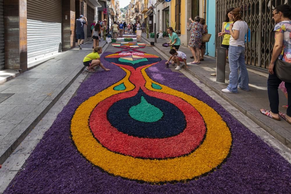 Catifes florals a Blanes.