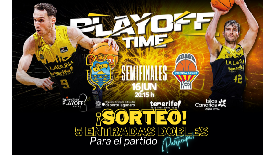 Sorteo de entradas dobles para el posible partido La Laguna Tenerife vs. Valencia Basket