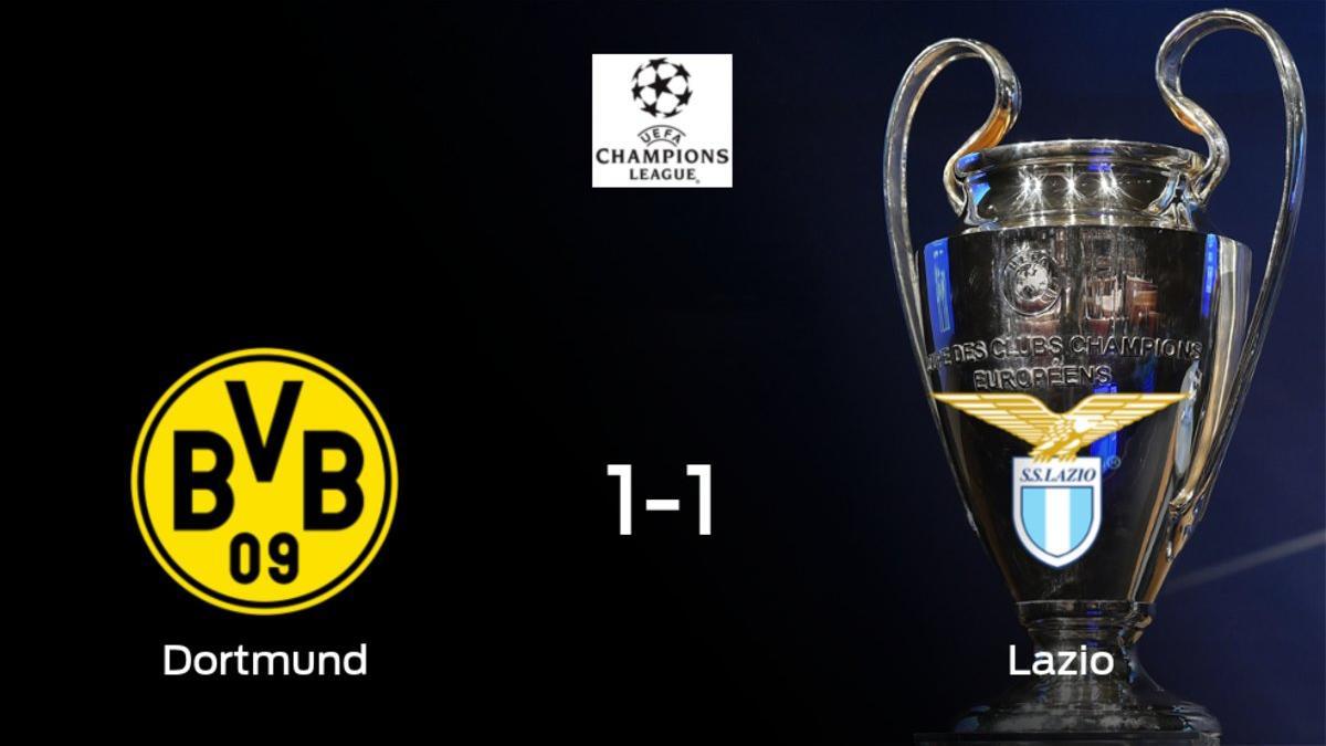 El Borussia Dortmund y la Lazio se reparten los puntos tras su empate a uno