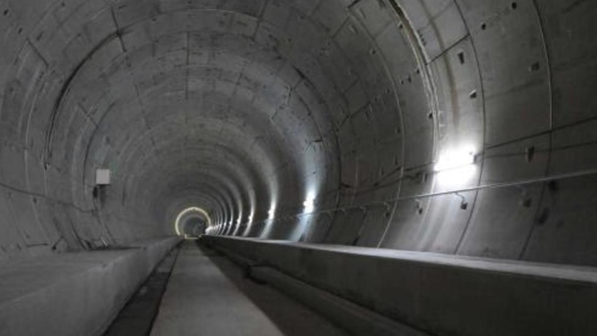 Uno de los túneles de la variante ferroviaria de Pajares.