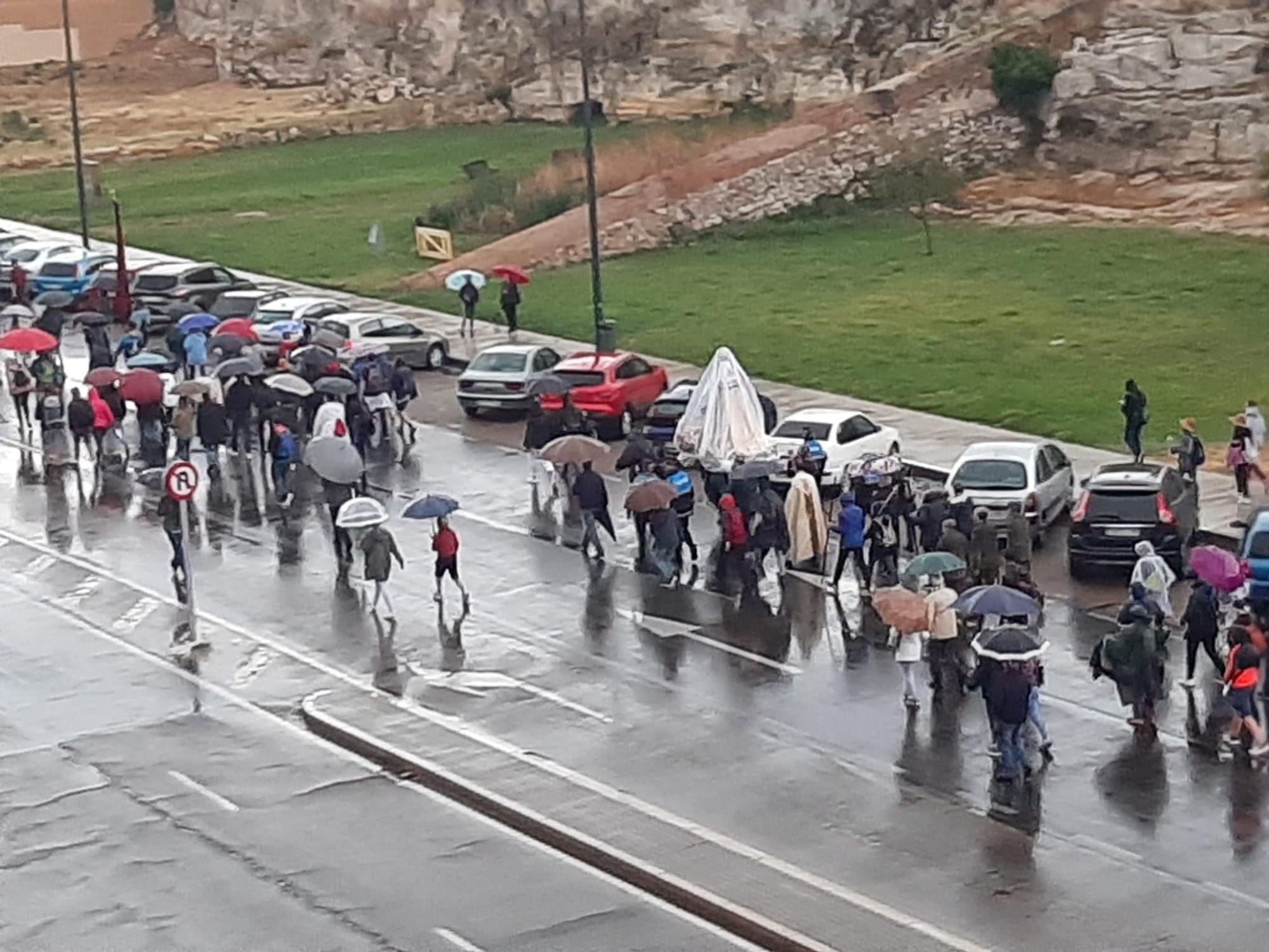 GALERIA | La lluvia "moja" a la Virgen de la Concha en su regreso a Zamora