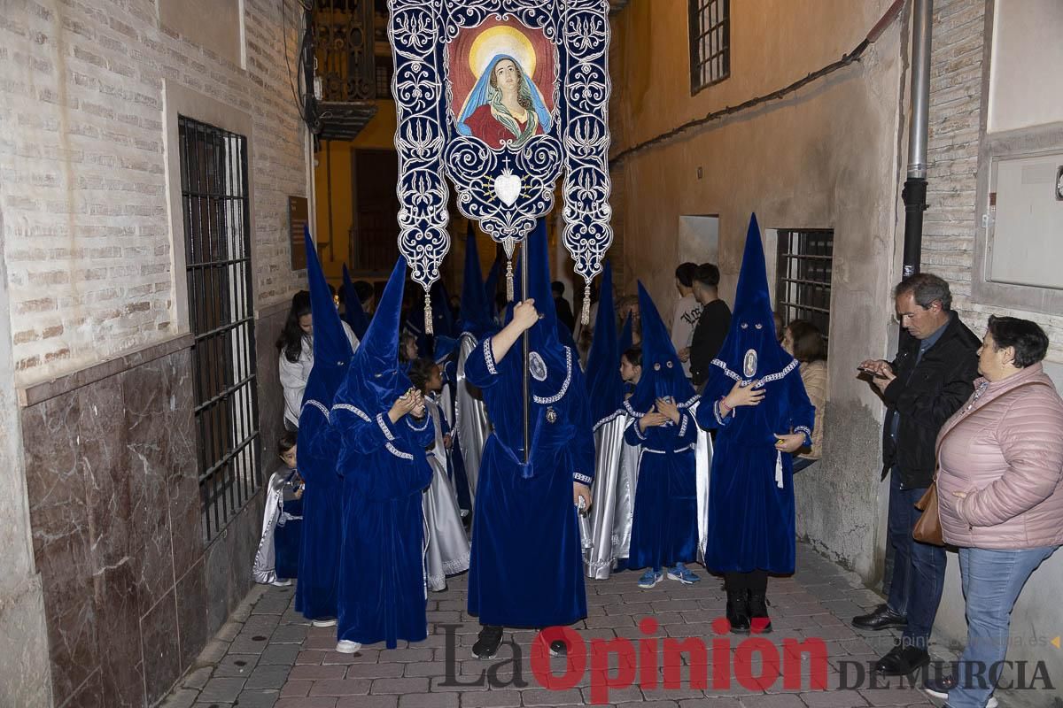 Los niños toman las calles de Caravaca en la procesión de Lunes Santo