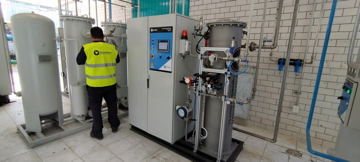 La máquina creada por ZonoSistem e instalada en Ciudad de México para una de las principales potabilizadoras de agua en la capital mexicana.