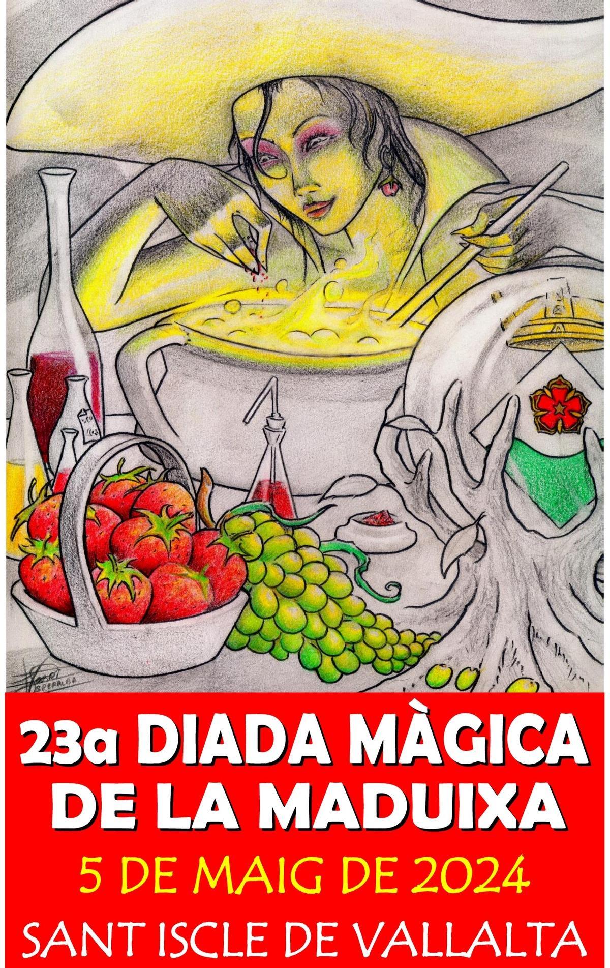 Cartel de la 23ª Diada Magica de la Fresa en Sant Iscla de Vallalta.