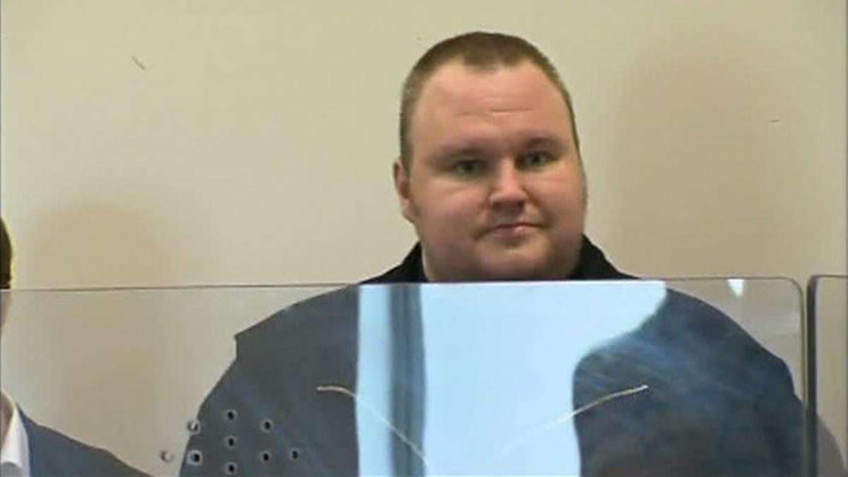 El fundador de Megaupload, Kim Dotcom, el pasado viernes en Auckland, tras pasar a disposición judicial.