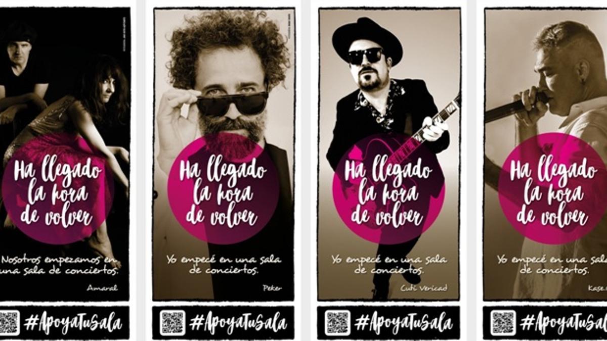 Amaral, Pecker, Cuti y Kase.O participan en la campaña por las salas de música.