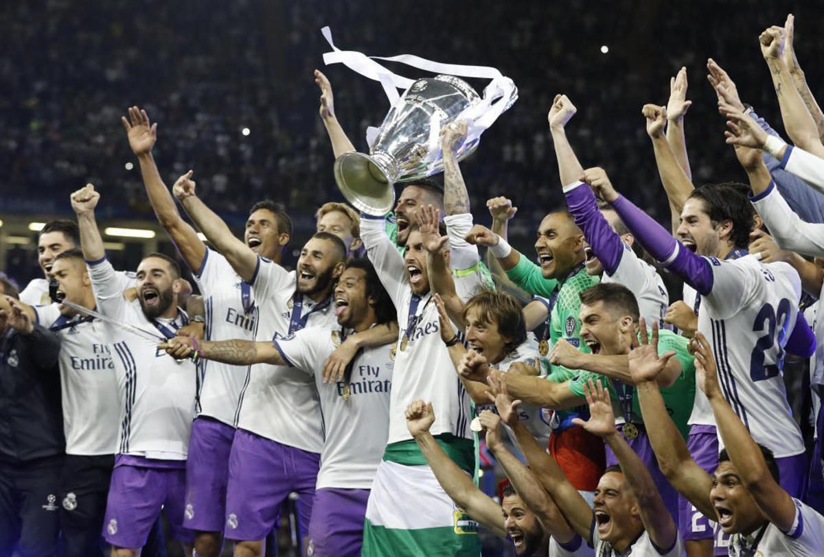 La celebración del Real Madrid tras ganar la Copa de Europa
