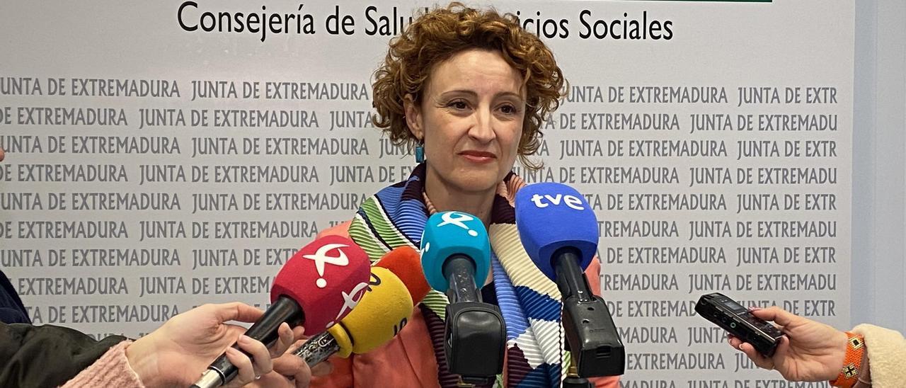 La directora gerente del Sepad, Estrella Martínez, este miércoles en Mérida.