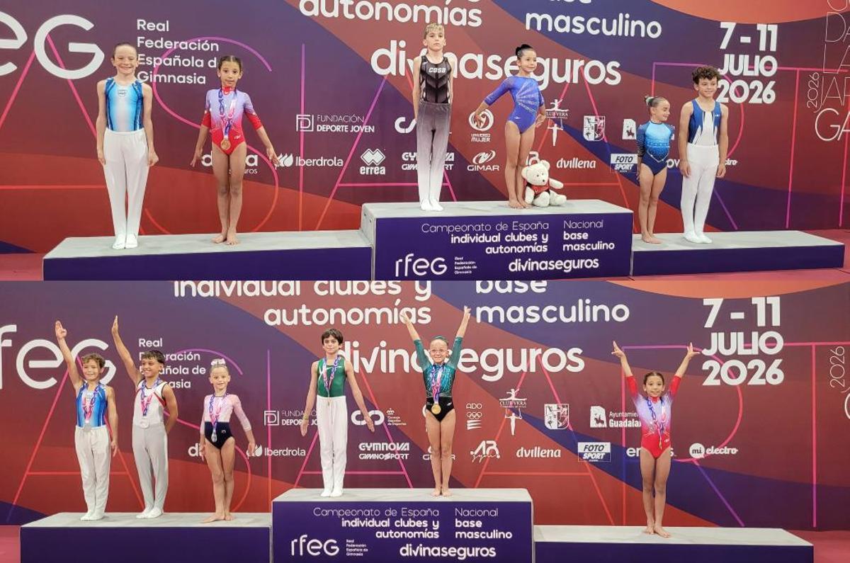 Julia Almela, Subcampeona de España en Paralelas y bronce en Salto, categoría Vía Olímpica 1