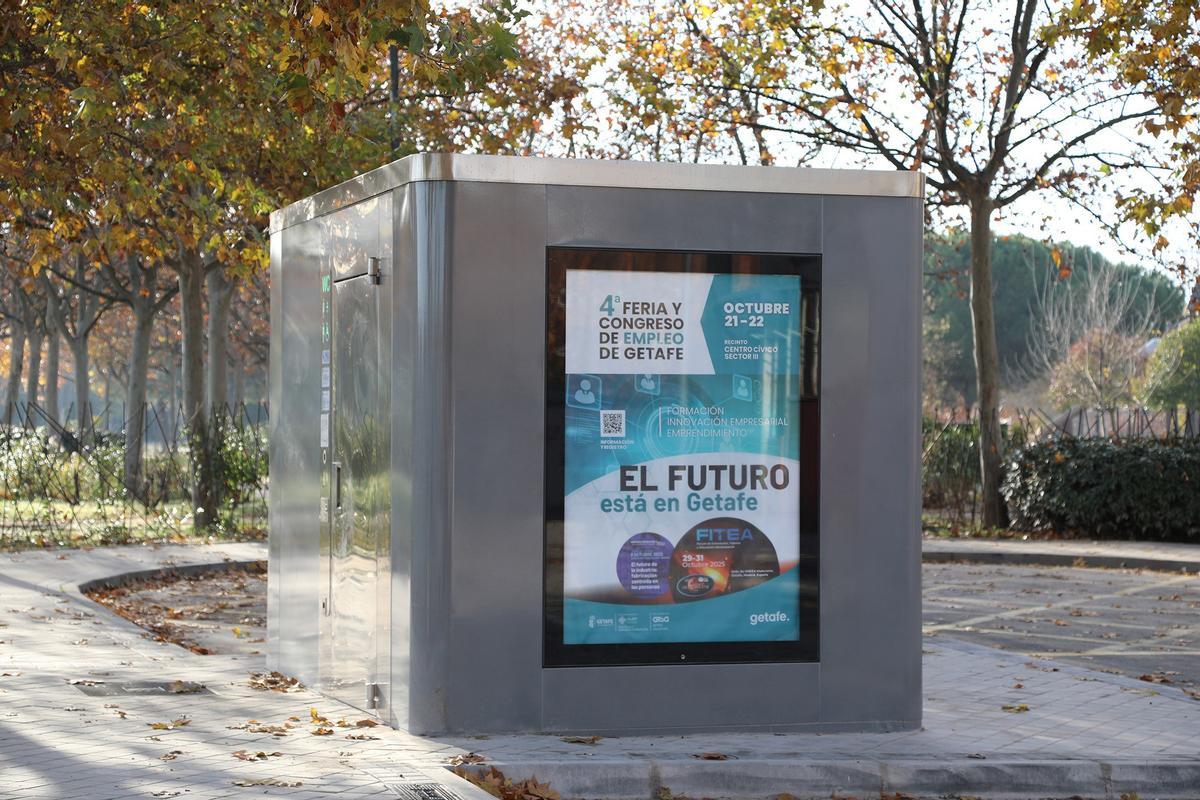 Un aseo público en Getafe, Madrid.