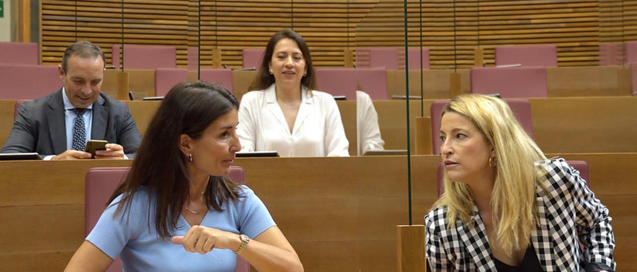 La síndica, Ruth Merino, con la coordinadora de Cs, María Muñoz y los diputados Woodward y Giraldo