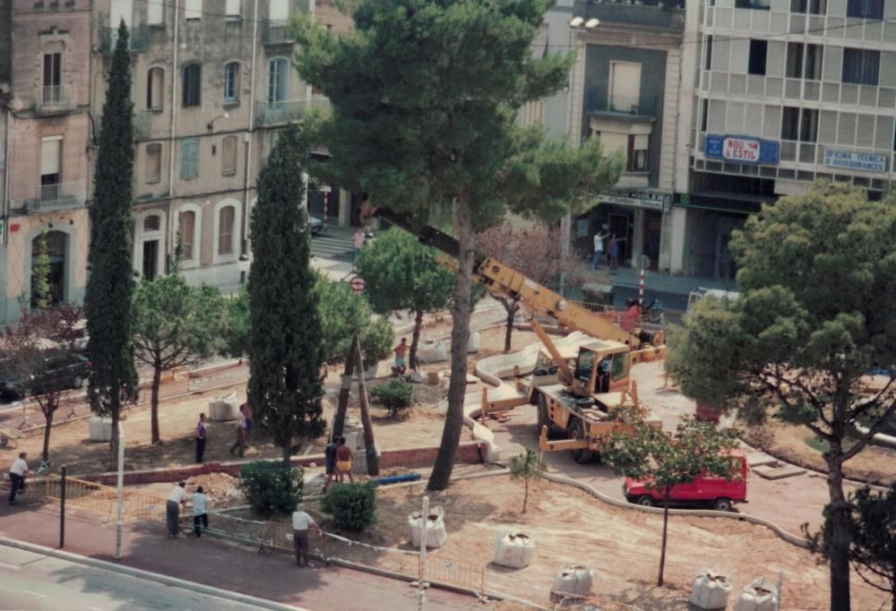 El procés de construcció de la plaça Catalunya