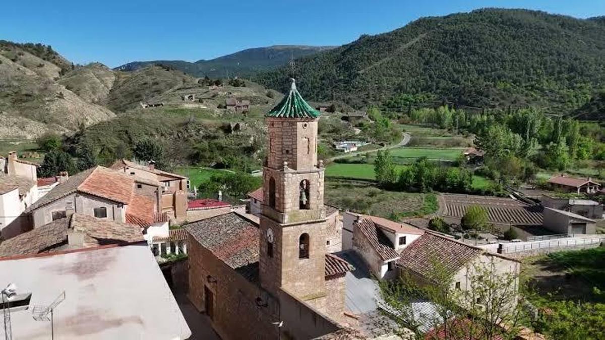 Panorámica de Valacloche, un municipio turolense cercano a la Sierra de Javalambre