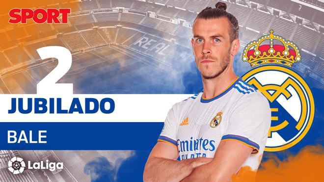 BALE (2): Jubilado. El galés ha vuelto a decepcionar en su última temporada en el Real Madrid. Solo le ha preocupado ponerse a punto para su selección.