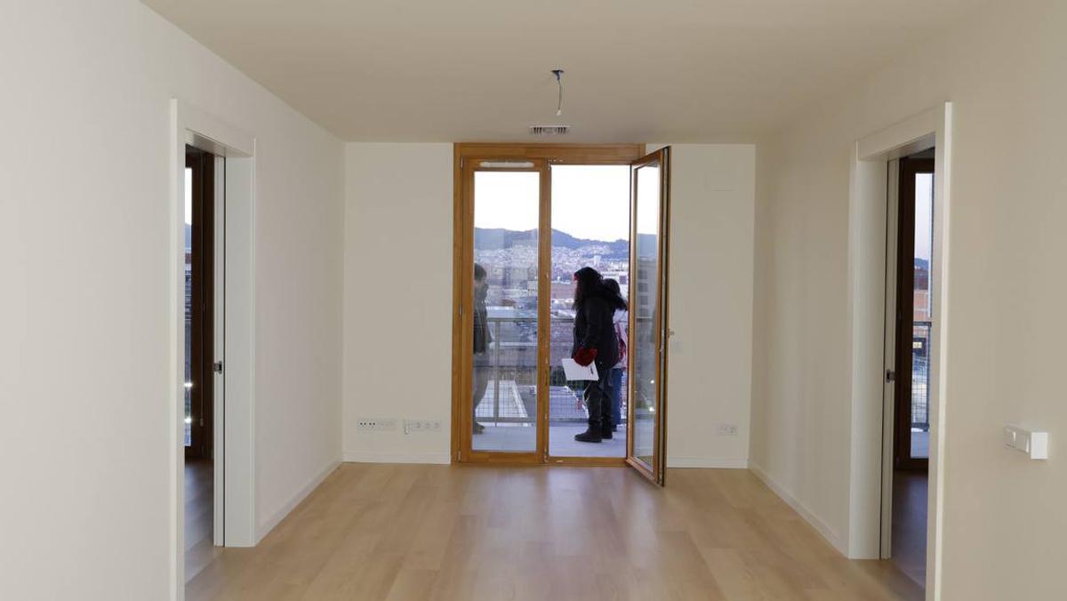 Interior de uno de los pisos de alquiler social de la promoción Iturbe 13