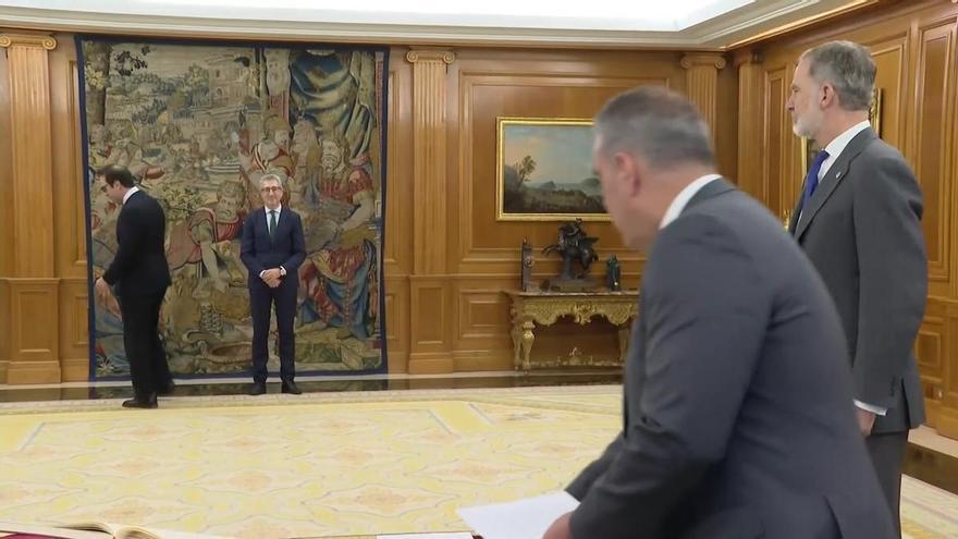 Carlos Cuerpo y Arcadi España prometen sus nuevos cargos ante Felipe VI