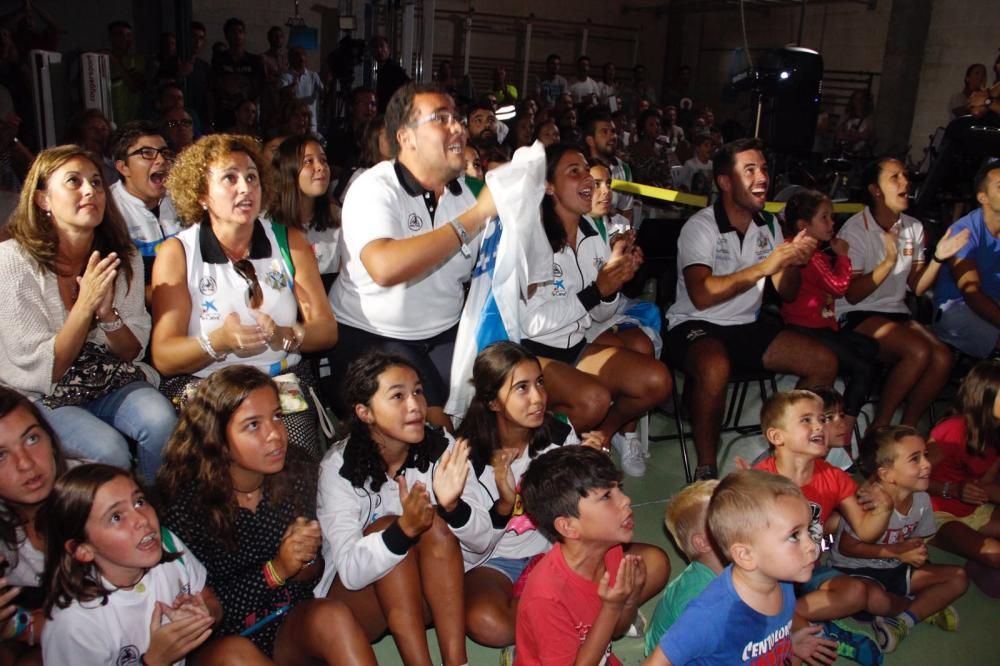 Así vivió Aldán la final de Teresa Portela