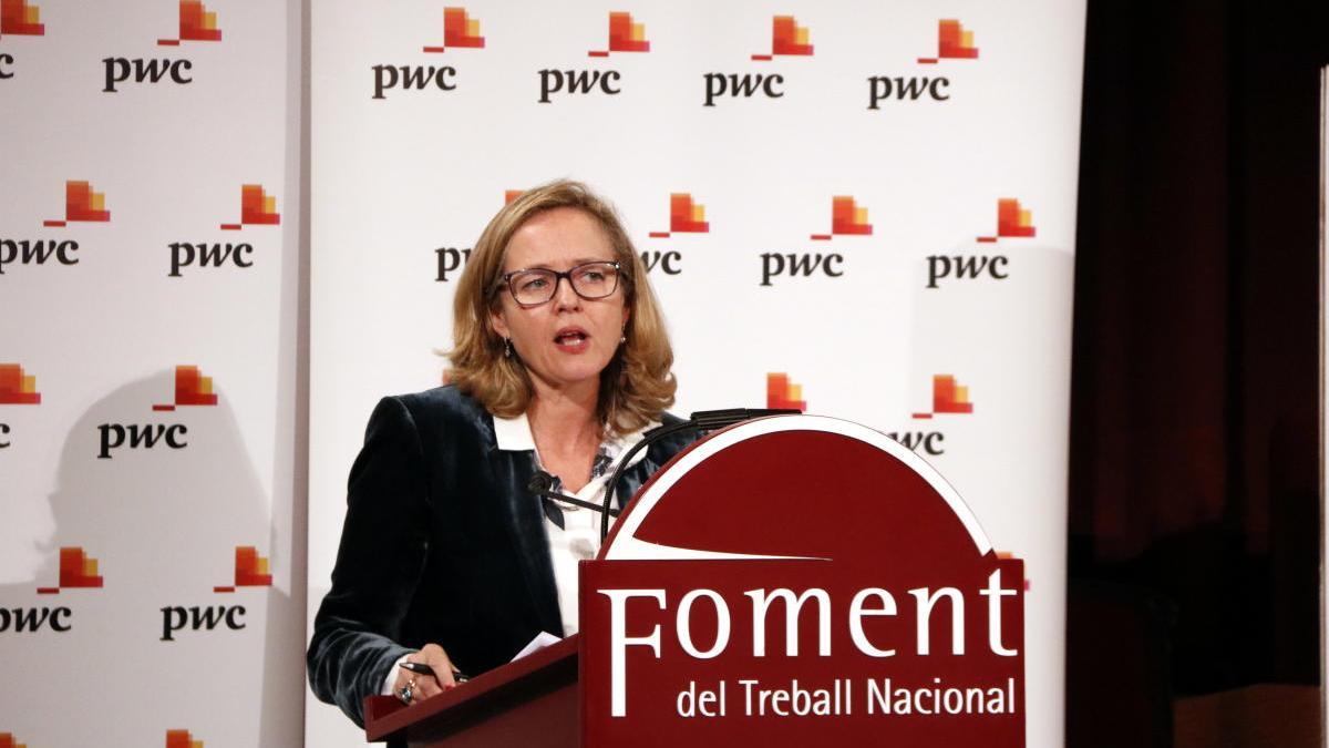 La ministra d&#039;Economia en funcions, Nadia Calviño.