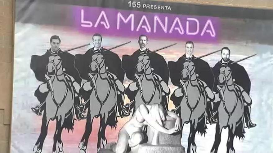 Polémica en Olot por un mural en el que equipara a políticos con &#039;La Manada&#039;