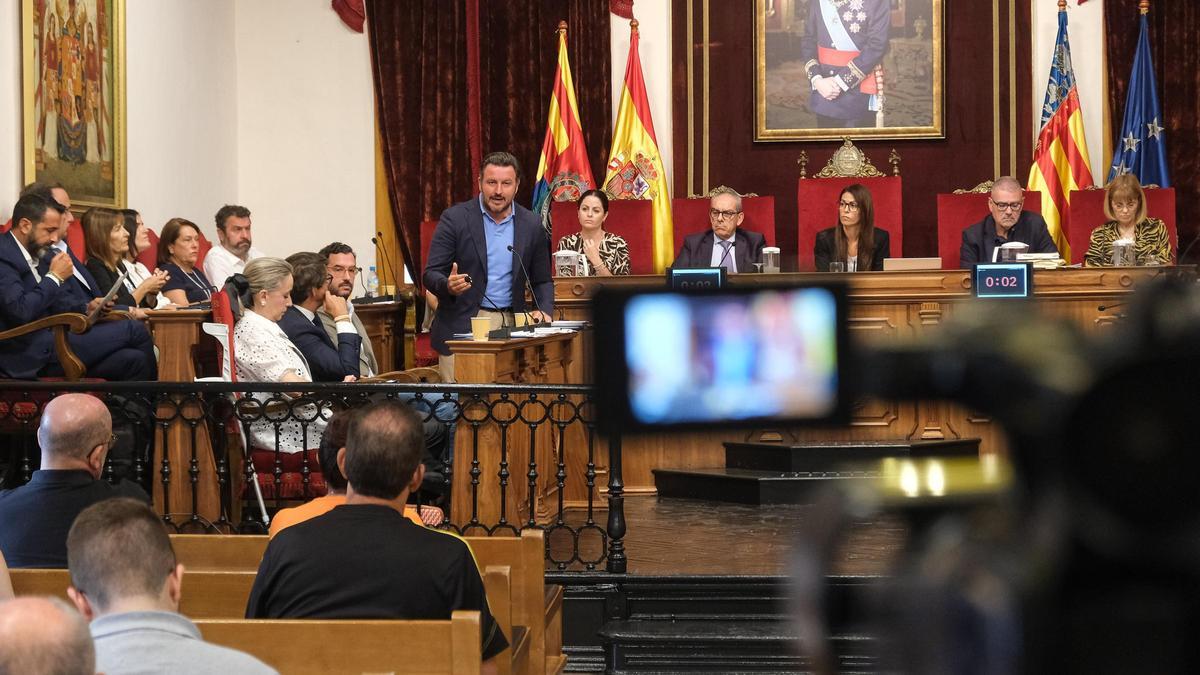 Pablo Ruz, en el pleno ordinario del pasado lunes.