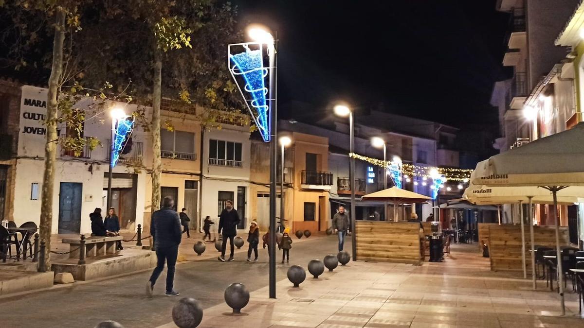 Imagen de archivo del alumbrado navideño en Benicàssim.