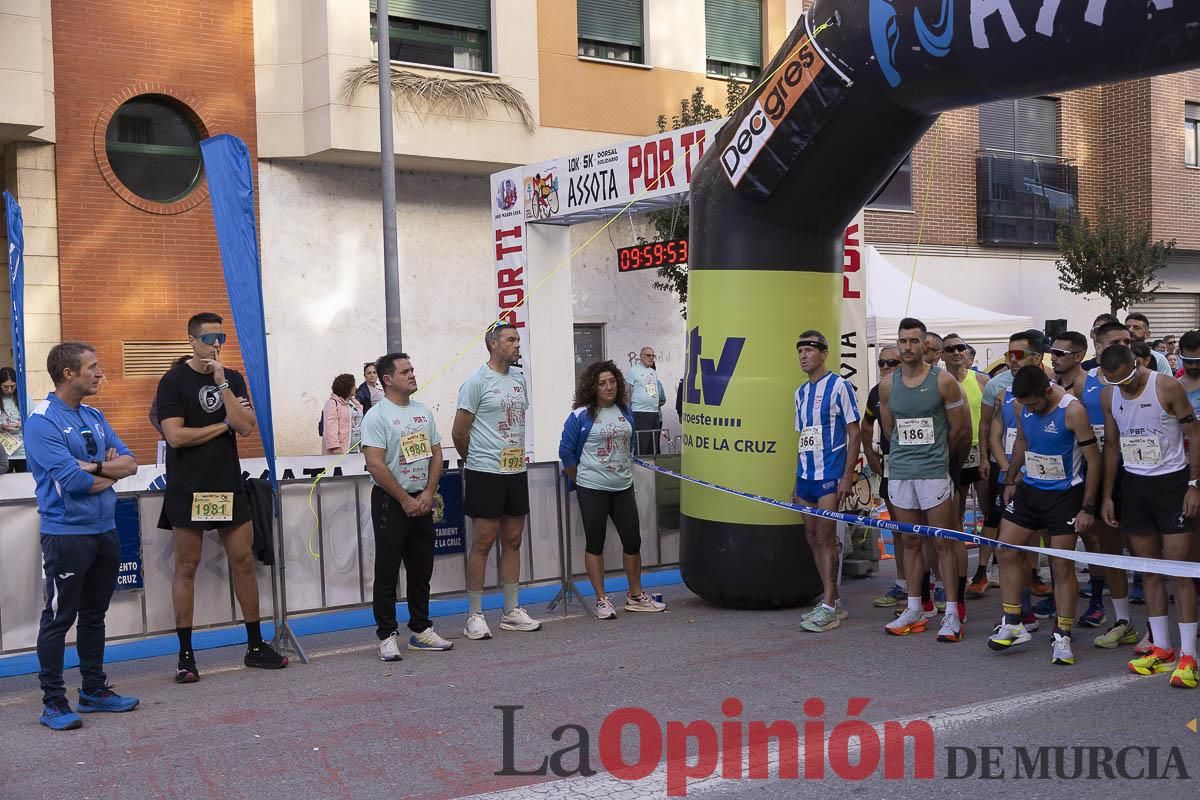 Carrera '10K Assota por ti' en Caravaca (salida y giro primera vuelta)
