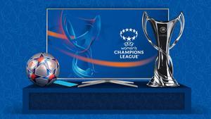 El balón, el logo y el trofeo de la UEFA Womens Champions League