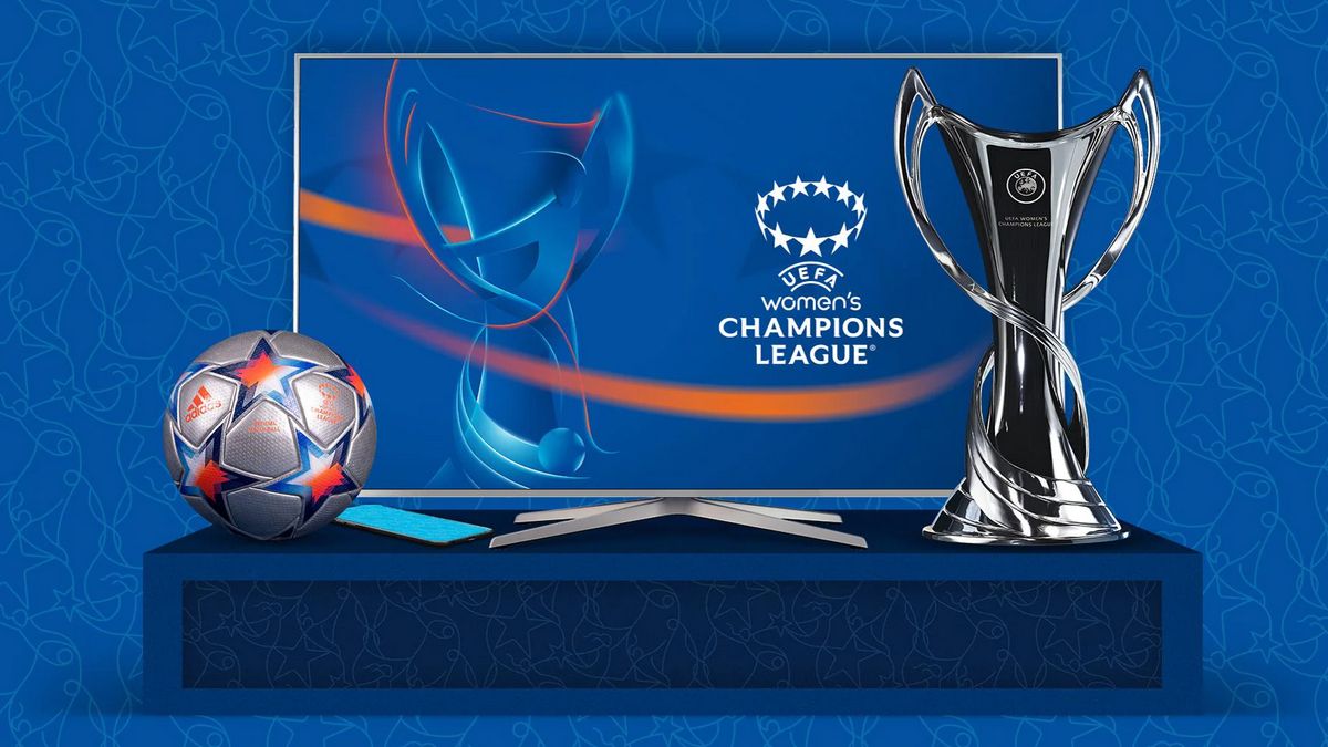 El balón, el logo y el trofeo de la UEFA Women's Champions League