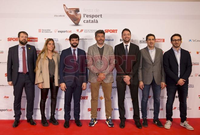 Xavier Berneda y Xavier Hueso, con su equipo no faltaron a la cita acompañaron a Folch y Esteva