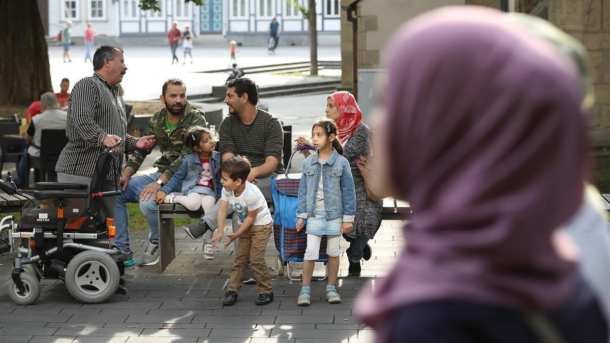 Refugiados sirios en la ciudad de Goslar (Alemania)