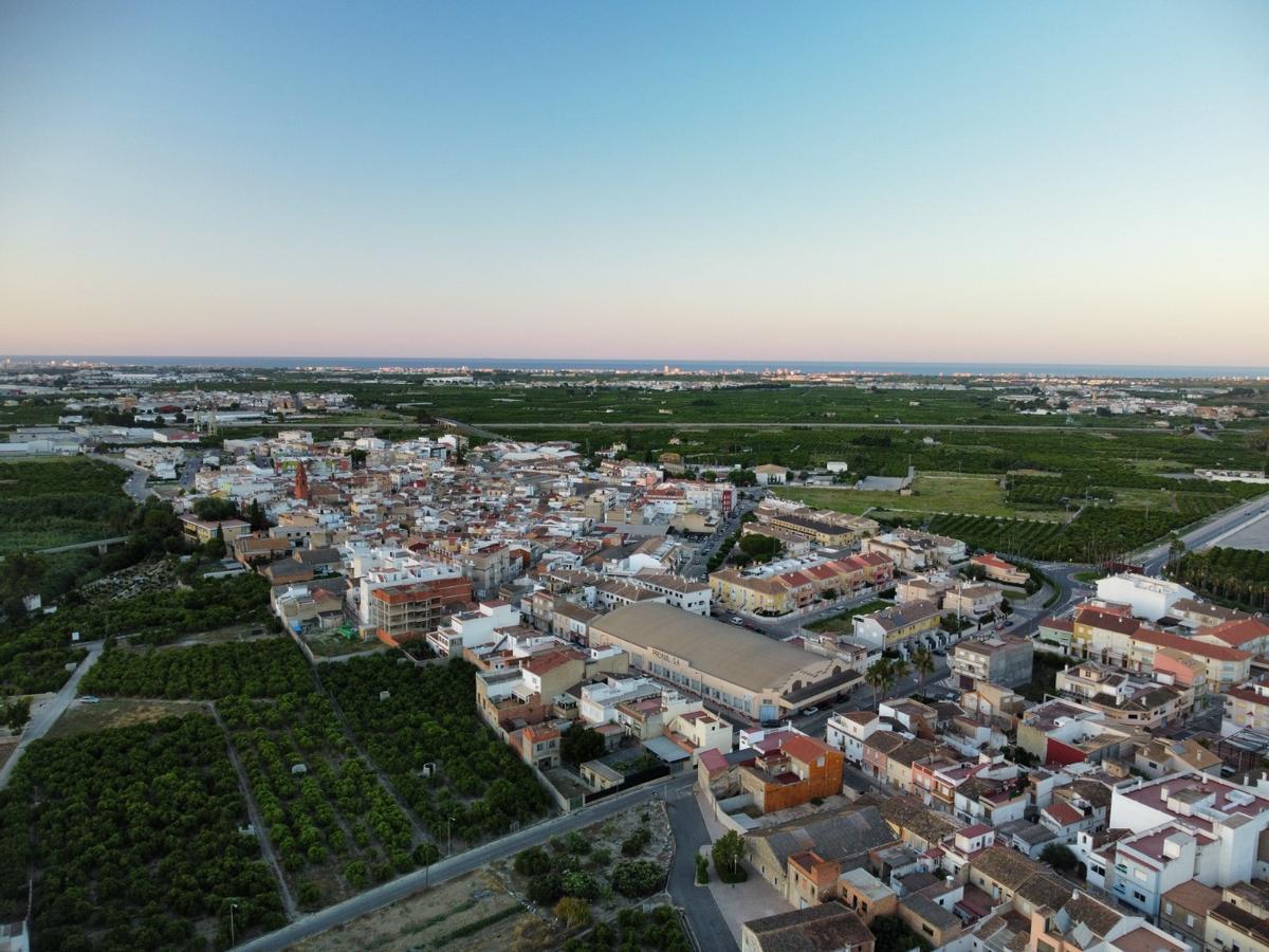 Beniarjó y Beniflà, dos municipios colindantes de la Safor, en una imagen de archivo.