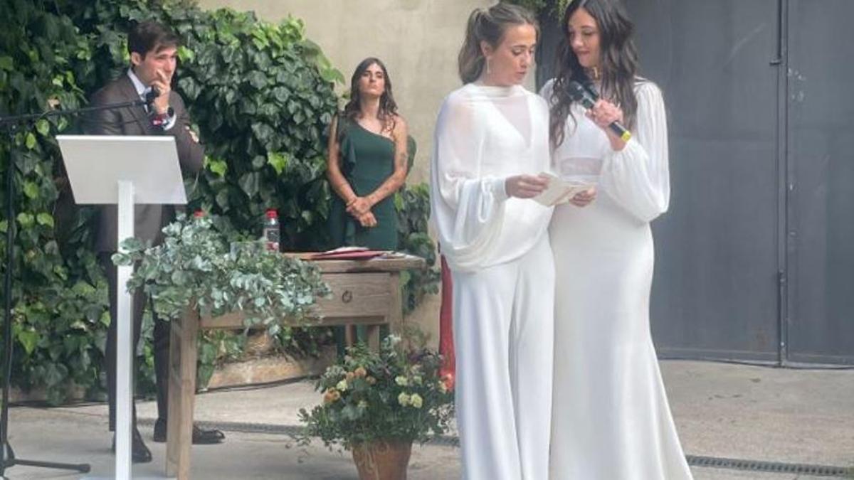 Imagen de la boda de la hermana de Borja Sanjuan colgada en su Twitter