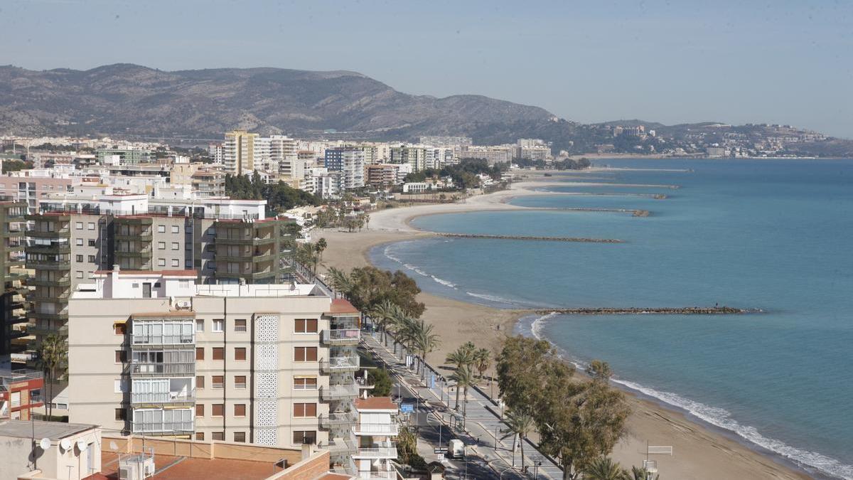 Imagen desde el aire de parte del litoral de Benicàssim.