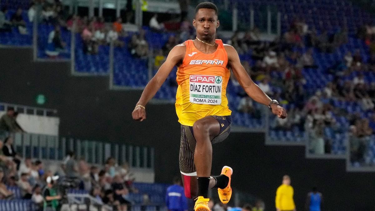 Jordan Díaz, durante el Campeonato Europeo de Atletismo