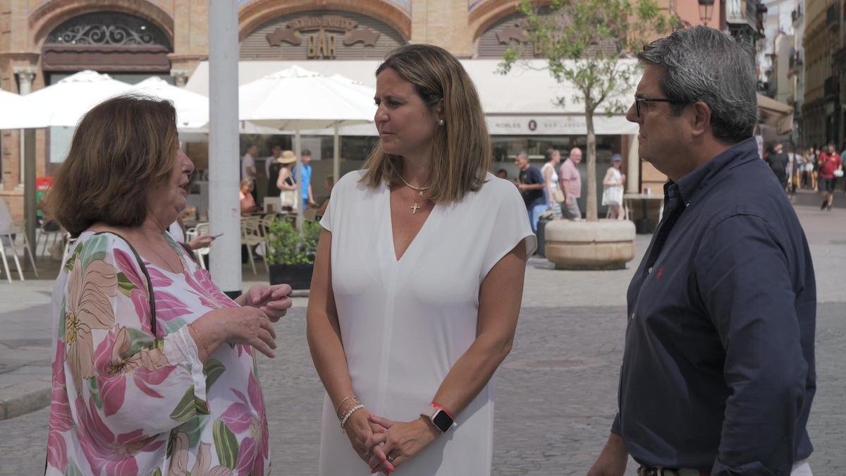 Visita de Angie Moreno a la plaza de San Francisco