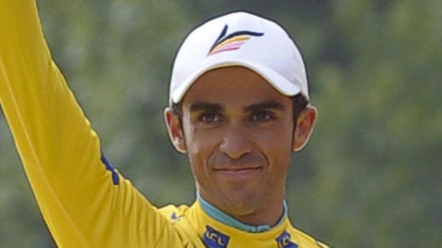 Alberto Contador durante el Tour de Francia 2010