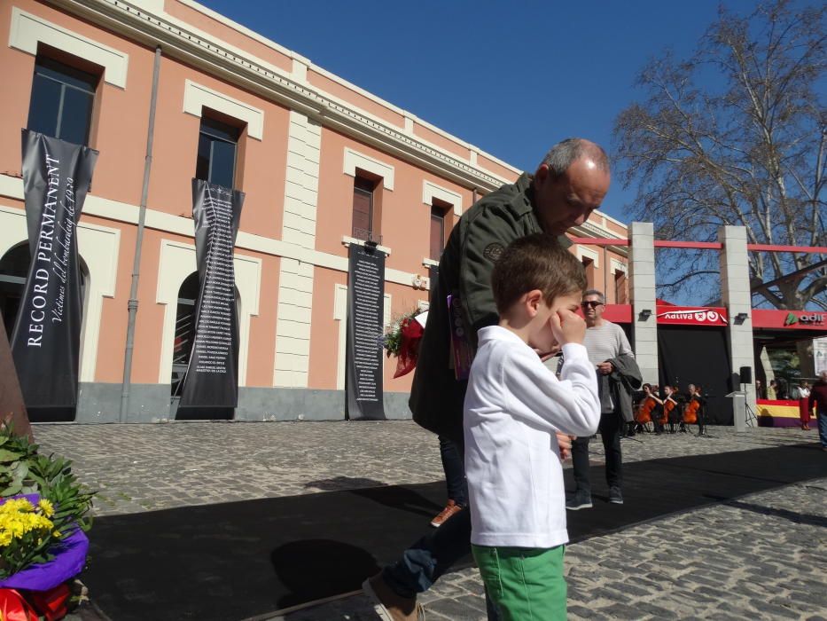 Homenaje a las víctimas del bombardeo franquista en Xàtiva