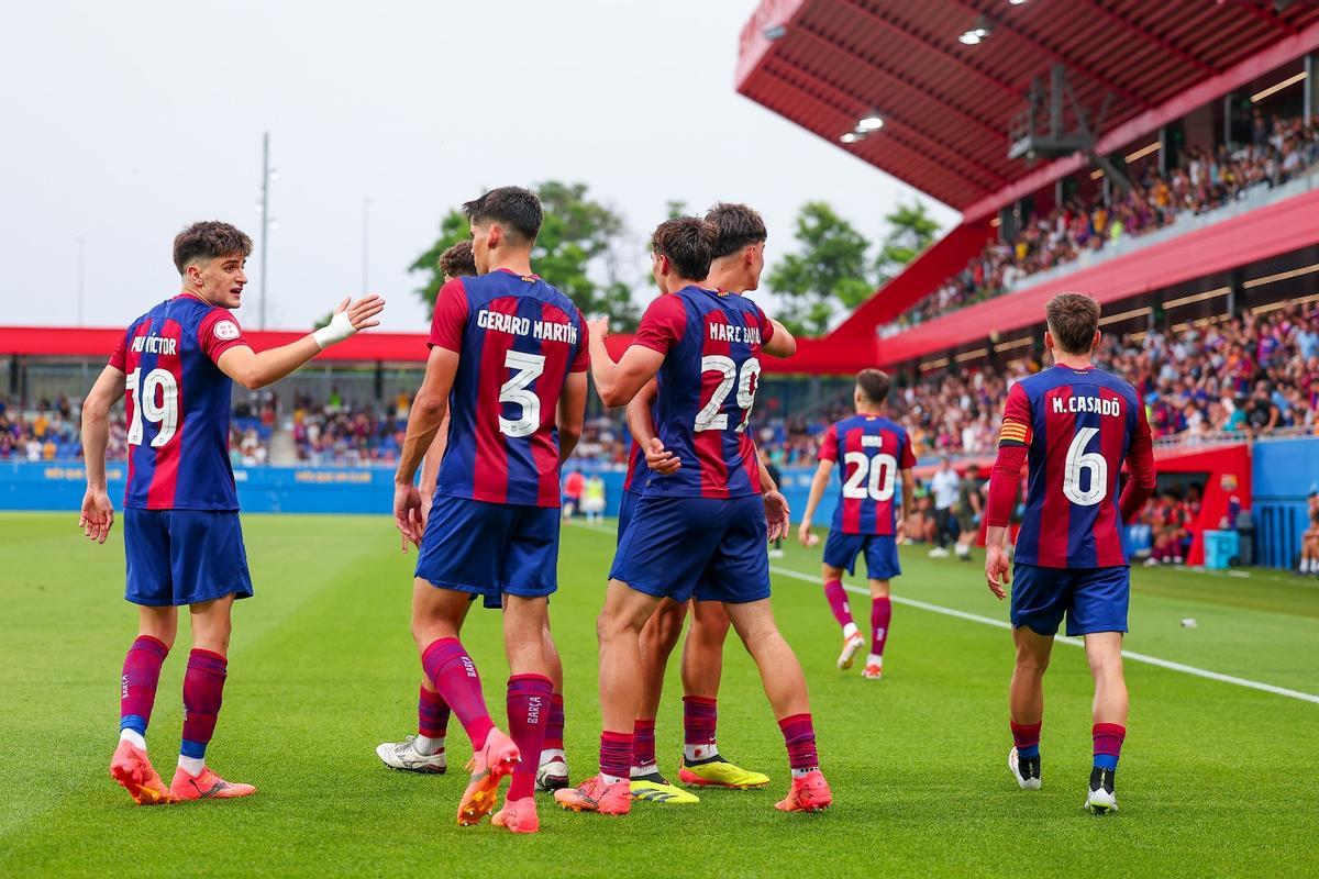 Barça Atlètic - UD Ibiza, partido de vuelta de la semifinal del play-off de ascenso a Segunda, en imágenes.