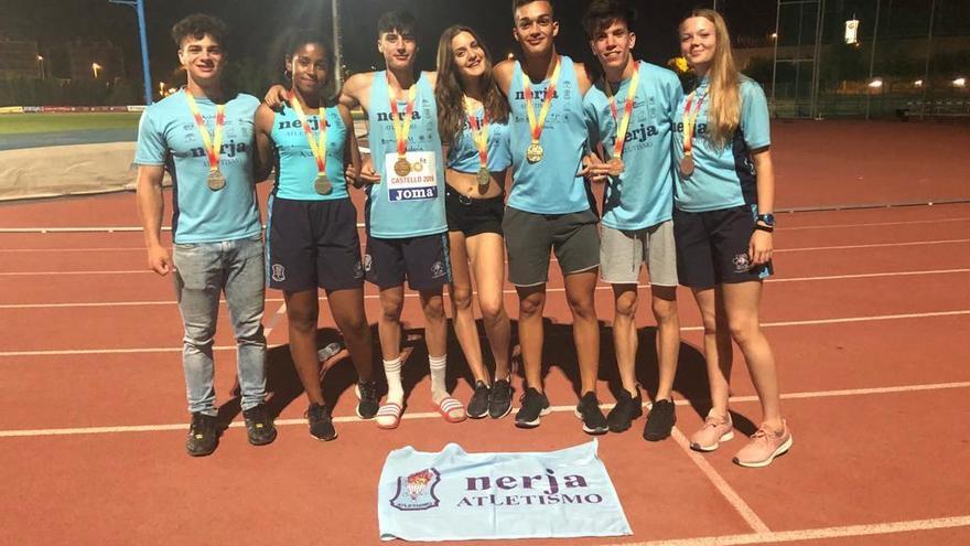 El Club Nerja de Atletismo suma ocho medallas en el Nacional sub 18