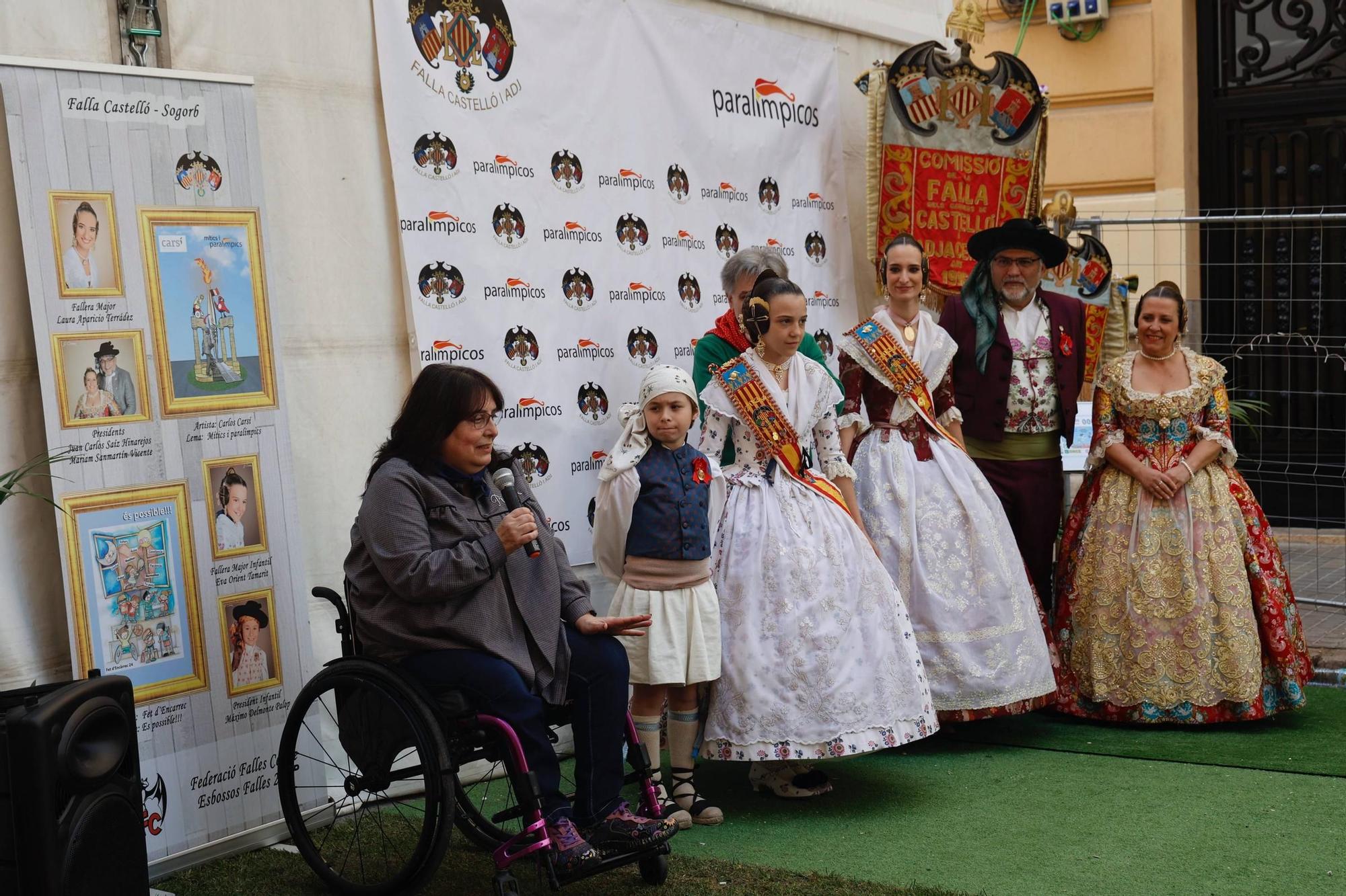 Homenaje de la Falla Castellón-Segorbe al deporte paralímpico