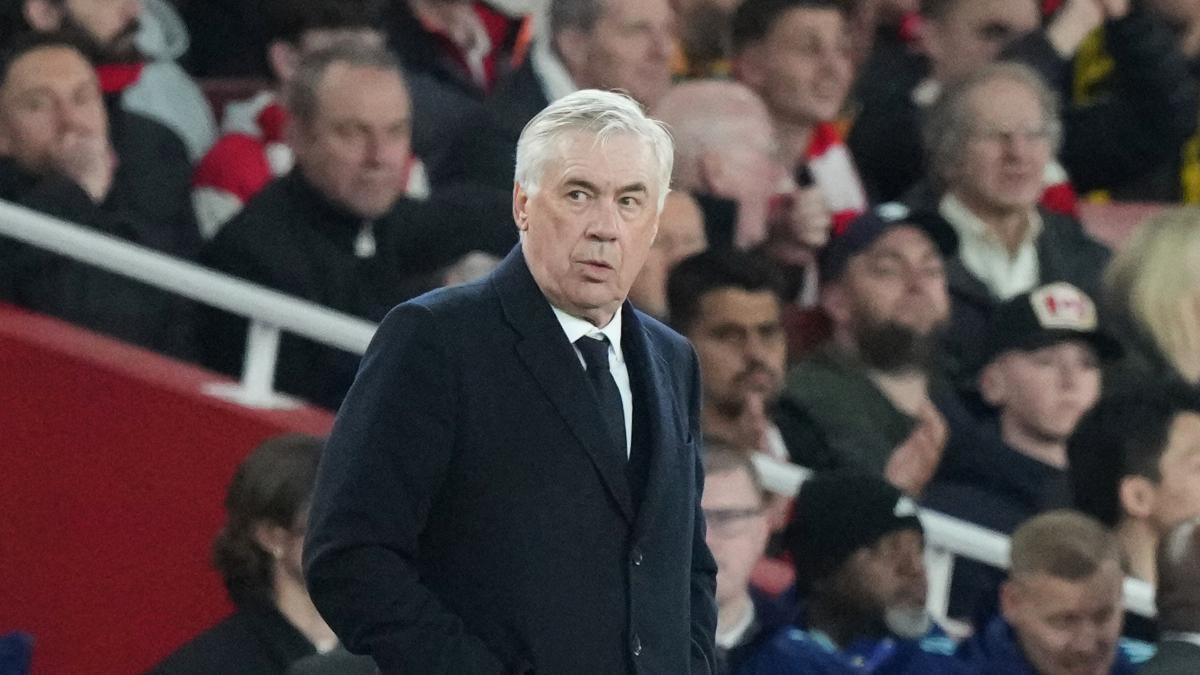 Ancelotti durante el partido ante el Arsenal
