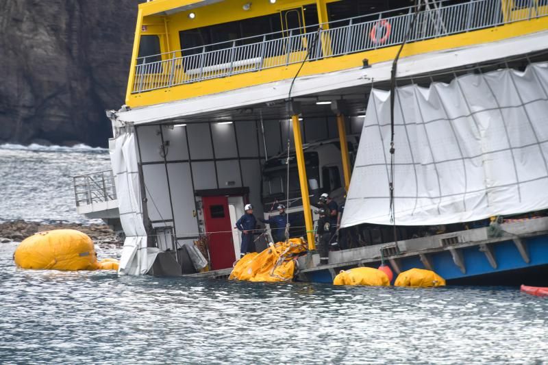 Nuevo intento de reflotar el ferry de Fred Olsen