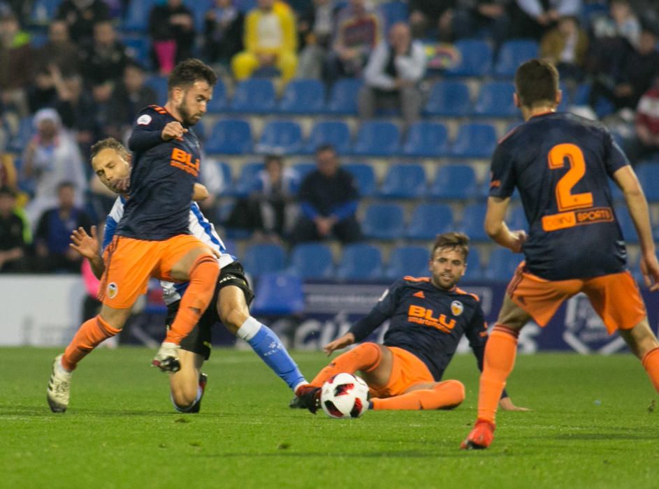 El Hércules remonta al Mestalla con goles de Pablo Íñiguez y Carlos Martínez