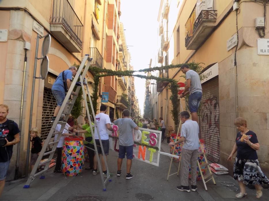 Les enramades de Sallent arriben a Gràcia