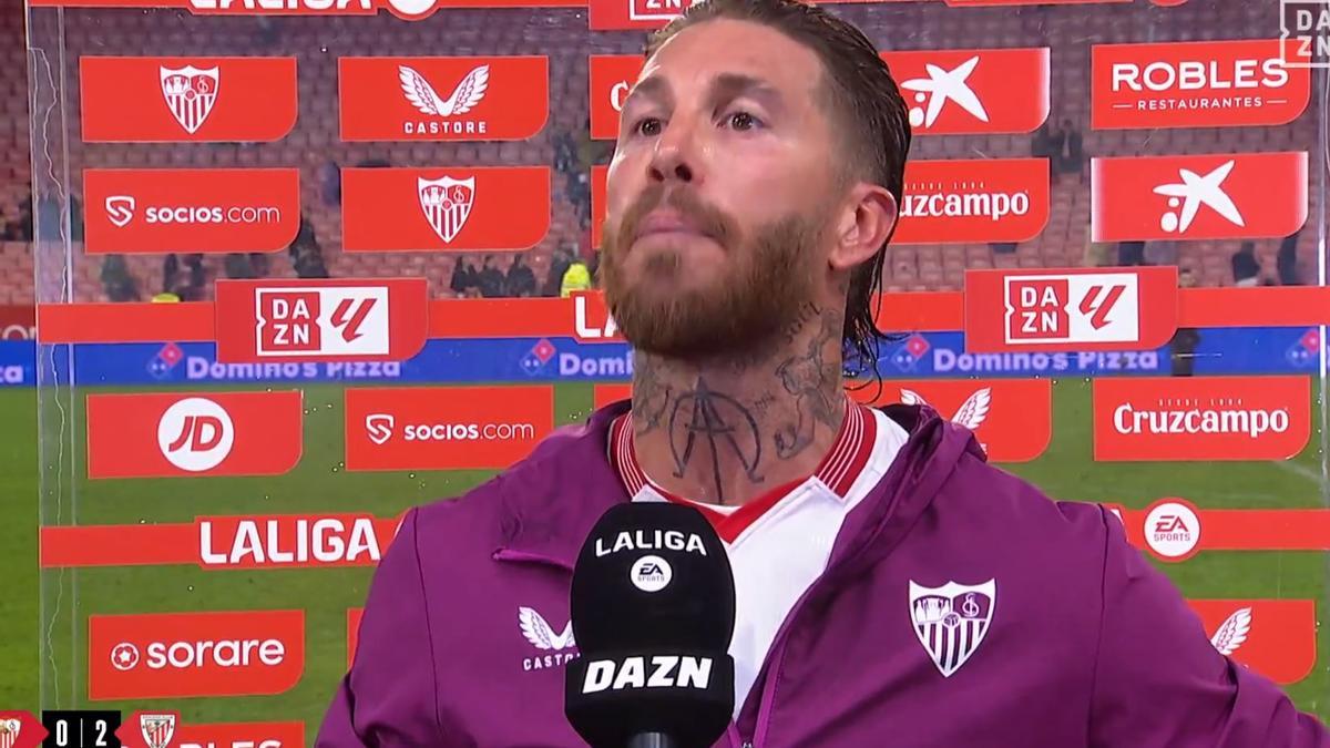 Ramos durante la entrevista en DAZN