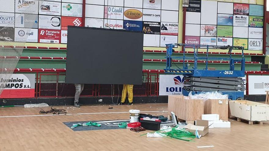 Marcador con pantalla LED en el Coto Ferreiro